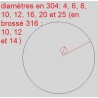 ROND INOX PLEIN ÉTIRÉ LISSE OU BROSSÉ  304 OU 316 A2 A4  - www.esse.fr