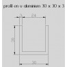 PROFIL U ALU DÉCLASSÉ PRÉLAQUÉ BLANC MAT 9010 ÉPOXY 180° - www.esse.fr