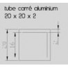 TUBE CARRÉ ALU DÉCLASSÉ PRÉLAQUÉ BLANC MAT 9010 ÉPOXY FOUR