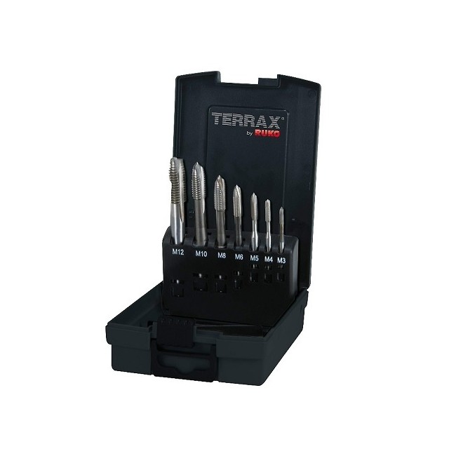 COFFRET TARAUD MACHINE DIN 371 FILETAGE M3 à M12 RUKO - www.esse.fr