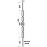 BARREAU FER FORGÉ HEXAGONE ACIER CARRÉ GÉOMÉTRIQUE - www.esse.fr