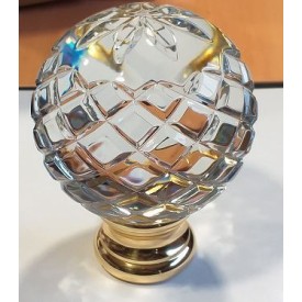 BOULE DE DEPART GLOBE CRISTAL TAILLE MAIN FLEUR  - www.esse.fr