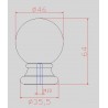 BOULE COUVRE-POTEAU ACIER MASSIF OU CREUX  Ø35 à Ø110 - www.esse.fr