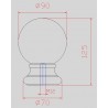 BOULE COUVRE-POTEAU ACIER MASSIF OU CREUX  Ø35 à Ø110 - www.esse.fr