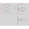 GOND ACIER ZINGUÉ SUR PLATINE AVEC TUBE CARRÉ 35 ou 40