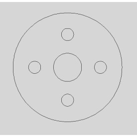 PLATINE FER FIXATION RONDE 4 TROUS + 1 TROU CENTRAL - www.esse.fr