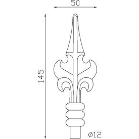 FER DE LANCE POINTE ACIER FORGÉ BARREAU ROND - www.esse.fr