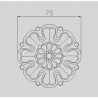 ROSACE LAITON MASSIF Ø75 OU 90 FILETAGE FIXATION VIS M6  - www.esse.fr