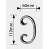 VOLUTE EN C FER PLAT ACIER FORMÉ ET FORGÉ A CHAUD - www.esse.fr