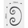 VOLUTE C SYMÉTRIQUE FER PLAT FORGÉ À CHAUD 200X130 - www.esse.fr