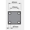 PLATINE FIXATION ACIER CARRE 4 TROUS EN FER - www.esse.fr