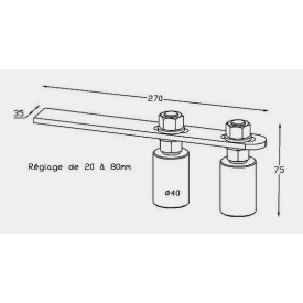 GUIDE OLIVES NYLON A SCELLER ACIER ZINGUÉ FIXATION - www.esse.fr