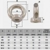 ANNEAUX FEMELLES INOX TARAUDAGE ISO M6 À M16 DIN 582 - www.esse.fr