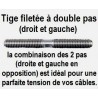 TIGE FILETÉE A4 DOUBLE PAS DROITE GAUCHE INOX 316 M6 ou M8