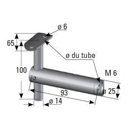 SUPPORT DEPORTE MAIN COURANTE INOX 304 TUBE Ø 42.4 - www.esse.fr