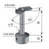 SUPPORT MAIN COURANTE 135° INOX TUBE Ø 42.4 OU 48,3 - www.esse.fr