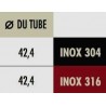 SUPPORT POTEAU MAIN COURANTE INCLINABLE INOX Ø 42.4 - www.esse.fr