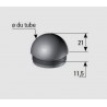 BOUCHON BOULE MAIN COURANTE INOX 316 ou 304 Ø42,4 ou 48,3