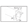 MAIN COURANTE INOX VERRE TUBE Ø 42.4 INOXYDABLE 304 - www.esse.fr