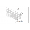 CAOUTCHOUC MAIN COURANTE INOX VERRE TUBE Ø42.4 - www.esse.fr