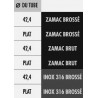 PINCE À VERRE 8,76 INOX BROSSÉ 316 OU ZAMAC PLAT OU TUBE - www.esse.fr