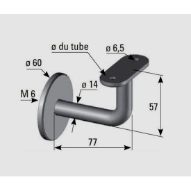 SUPPORT INOX 304L MAIN COURANTE POUR PLAT A SCELLER - www.esse.fr