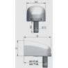 GOND INOX MODULO A VISSER Ø12 REGLABLE SANS CACHE