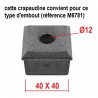 CRAPAUDINE PIVOT INOX 304 REGLABLE AXE 12MM PORTAIL