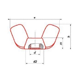 ÉCROU OREILLES ZINGUÉ FORME AMÉRICAINE ANSI B18-17 - www.esse.fr