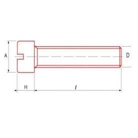 VIS TÊTE CYLINDRIQUE EMPREINTE FENDUE ZINGUÉ DIN 84 - www.esse.fr