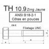 VIS TÊTE H ANSI B18 2 1 ACIER ZINGUÉ JAUNE FILETAGE UNC - www.esse.fr