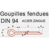 GOUPILLE FENDUE ACIER ZINGUÉ DIN 94 DIAMETRE Ø1 À Ø10 - www.esse.fr