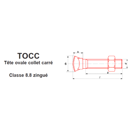 BOULON TÊTE FRAISÉE COLLET CARRÉ 8.8 DIN 608 12.9 - www.esse.fr