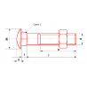 BOULON TÊTE RONDE COLLET CARRÉ ACIER 4.8 Z DIN 603 / 555 - www.esse.fr