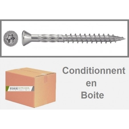 BOITE VIS TERRASSE INOX C1 TÊTE ÉTROITE TORX SIMPLE - www.esse.fr