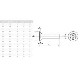 VIS TETE FRAISEE TORX A TETON DIN 7991 INOX A2 - www.esse.fr