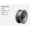 ROULETTE PLASTIQUE GORGE PVC NOIR DIAMÈTRE 29 AXE 4 - www.esse.fr