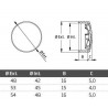 EMBOUT TUBE ENVELOPPANT ROND BOUCHON Ø42 Ø45 Ø48 - www.esse.fr