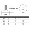 VERIN VIS M8 M10 BASE Ø32 A 50 HAUTEUR 30 à 45 PEBD NOIR - www.esse.fr