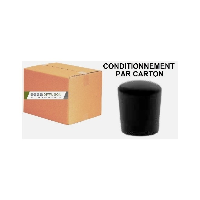 CARTON EMBOUT ENVELOPPANT ROND CAOUTCHOUC NOIR BLANC - www.esse.fr