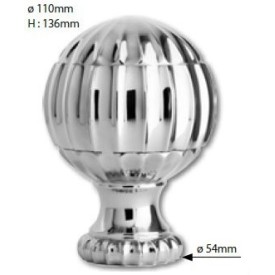 BOULE SPHÉRIQUE CANNELÉE CHROME NICKEL ACIER INOX - www.esse.fr