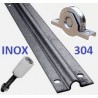 KIT INOX 304 ROUES U + RAILS + OLIVES SUPPORT INTÉRIEUR - www.esse.fr