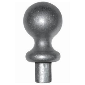 POINTE FER DE LANCE ALUMINIUM BOULE RONDE Ø30 HAUTEUR 50 - www.esse.fr