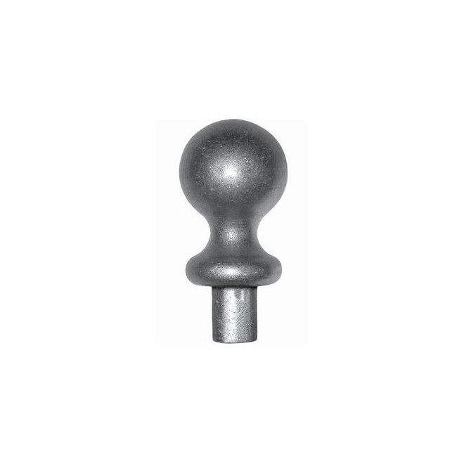 POINTE FER DE LANCE ALUMINIUM BOULE RONDE Ø30 HAUTEUR 50 - www.esse.fr