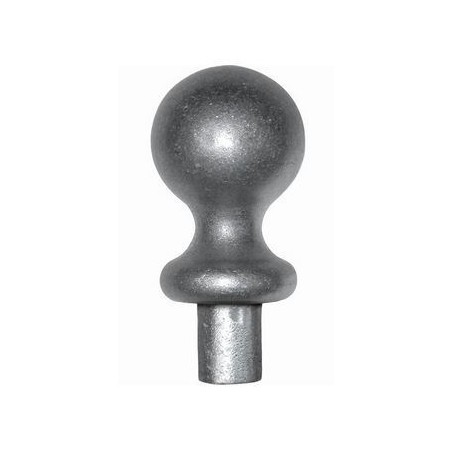 POINTE FER DE LANCE ALUMINIUM BOULE RONDE Ø30 HAUTEUR 50 - www.esse.fr