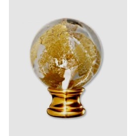 BOULE DÉPART SPHÈRE VERRE SOUFFLÉE FEUILLE D'OR - www.esse.fr