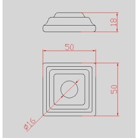 CACHE SCELLEMENT FER CARRÉ POUR BARREAU ROND ACIER - www.esse.fr