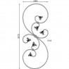 VOLUTE À FEUILLE EN PLAT DE 12 X 6, 870 X 340 - www.esse.fr