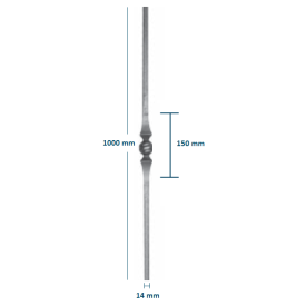 BARREAU MOTIF TORSADÉ H1000 [14] - GRENAILLE - www.esse.fr