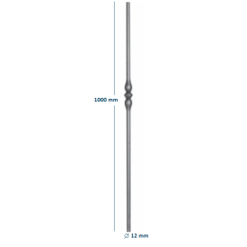 BARREAU FORGÉ H1000 Ø12 - CALIBRÉ ÉBÉNISTE - www.esse.fr